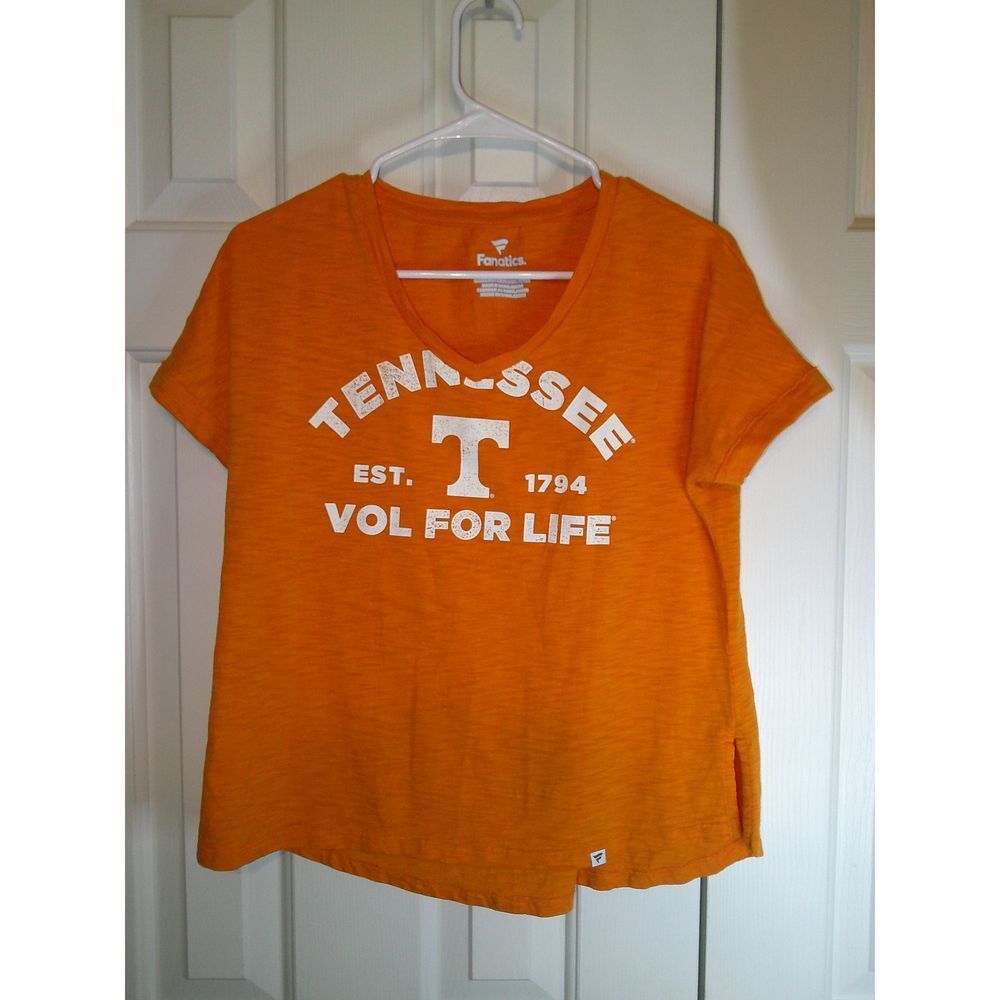 Fanatics‎ Tennessee Volunteers Vol For Life Orange V-Neck T-Shirt Women's S/P/CH
